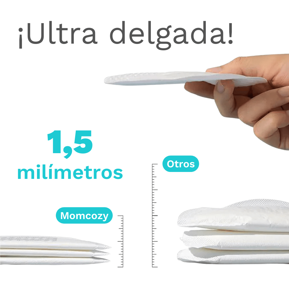 Almohadillas absorbentes ultra delgadas Momcozy 60 uns - Motherna