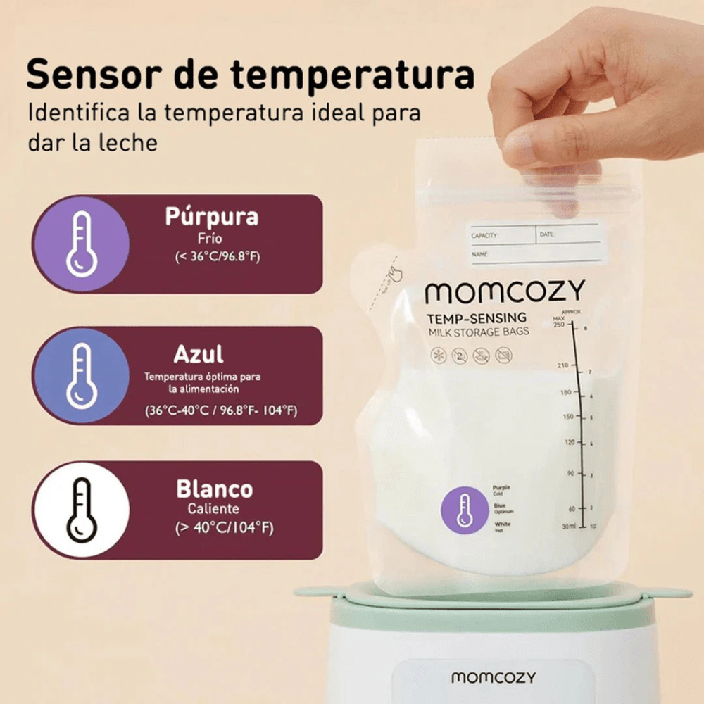 Bolsas para leche materna con boquilla Momcozy 60 uns - Motherna