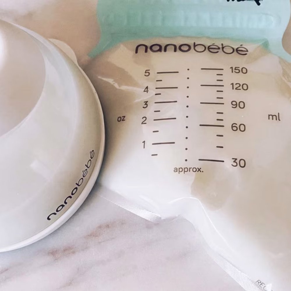 Bolsas para leche materna Nanobebe 25 uns con organizador apilable - Motherna