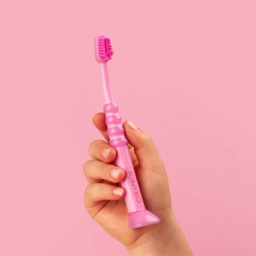Cepillo de dientes Curaprox 0 - 4 Rosado - Motherna