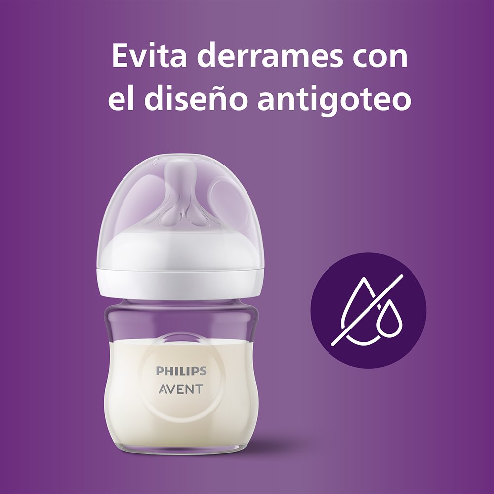 Mamadera Avent Natural Response vidrio 120ml - Motherna