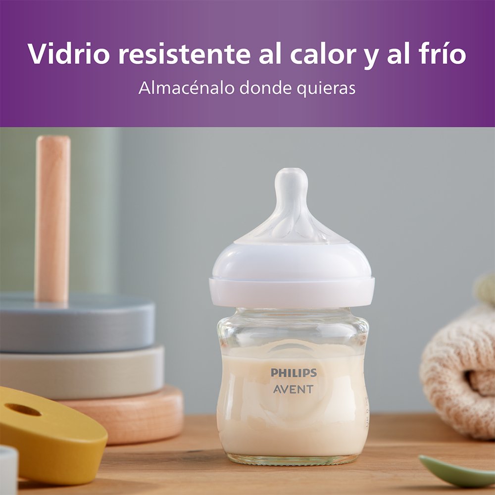 Mamadera Avent Natural Response vidrio 120ml - Motherna