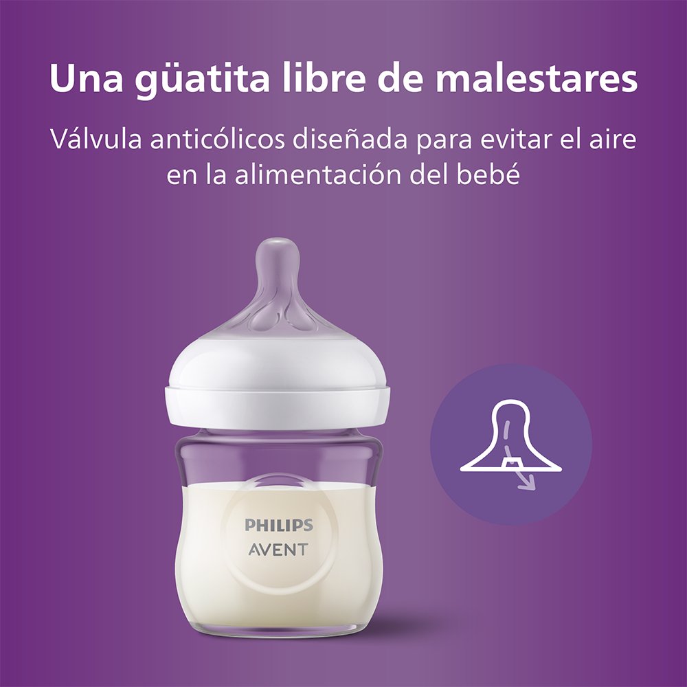 Mamadera Avent Natural Response vidrio 120ml - Motherna