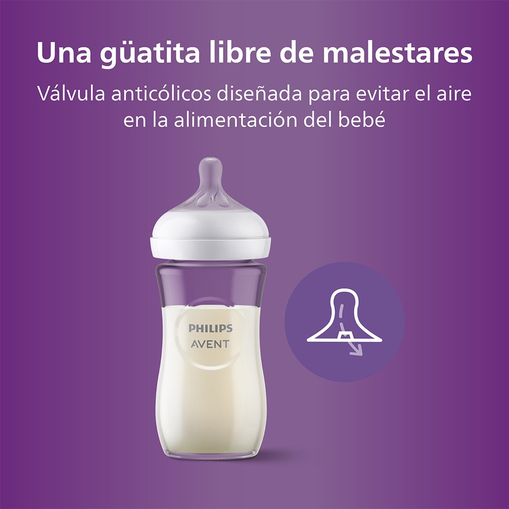 Mamadera Avent Natural Response vidrio 240ml - Motherna