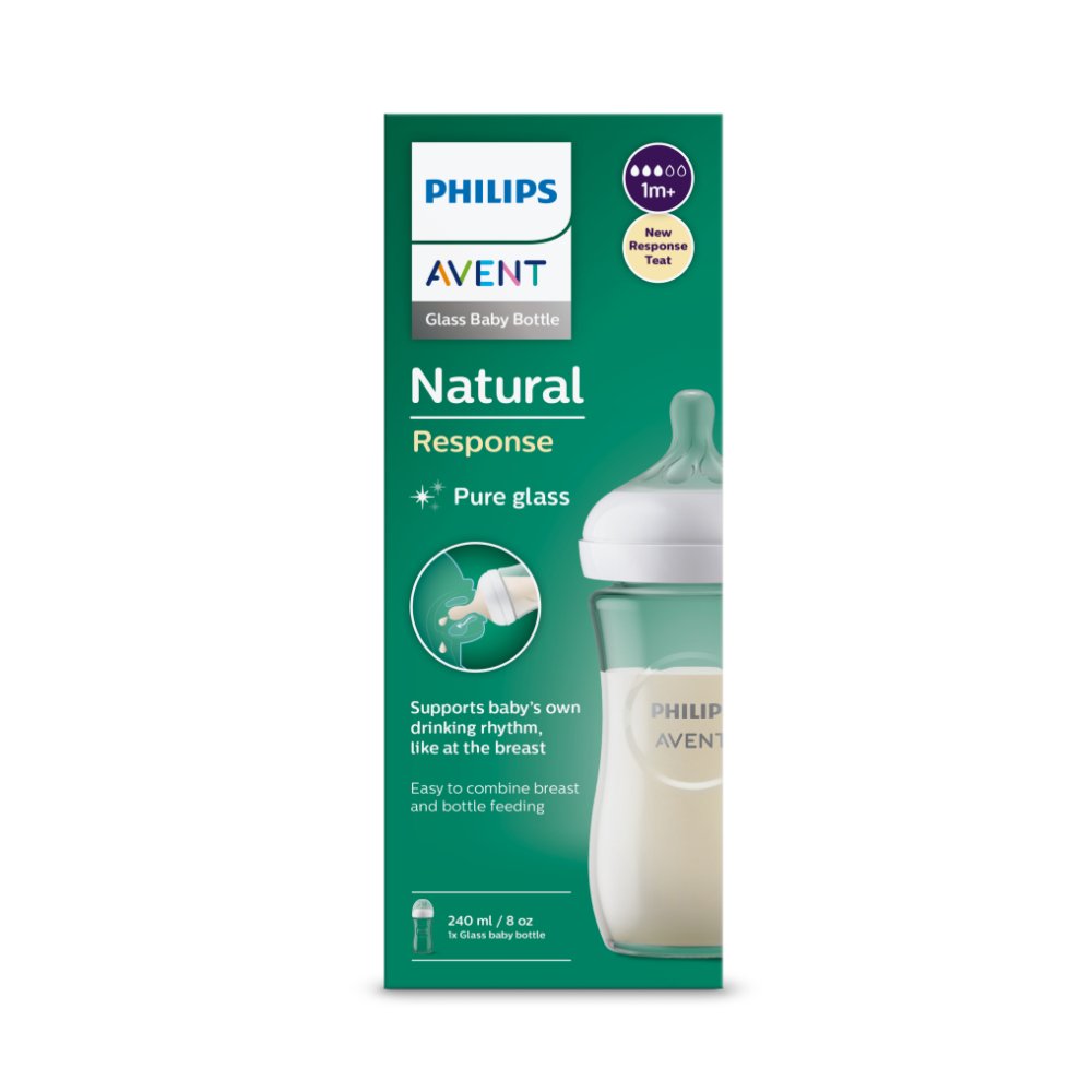 Mamadera Avent Natural Response vidrio 240ml - Motherna