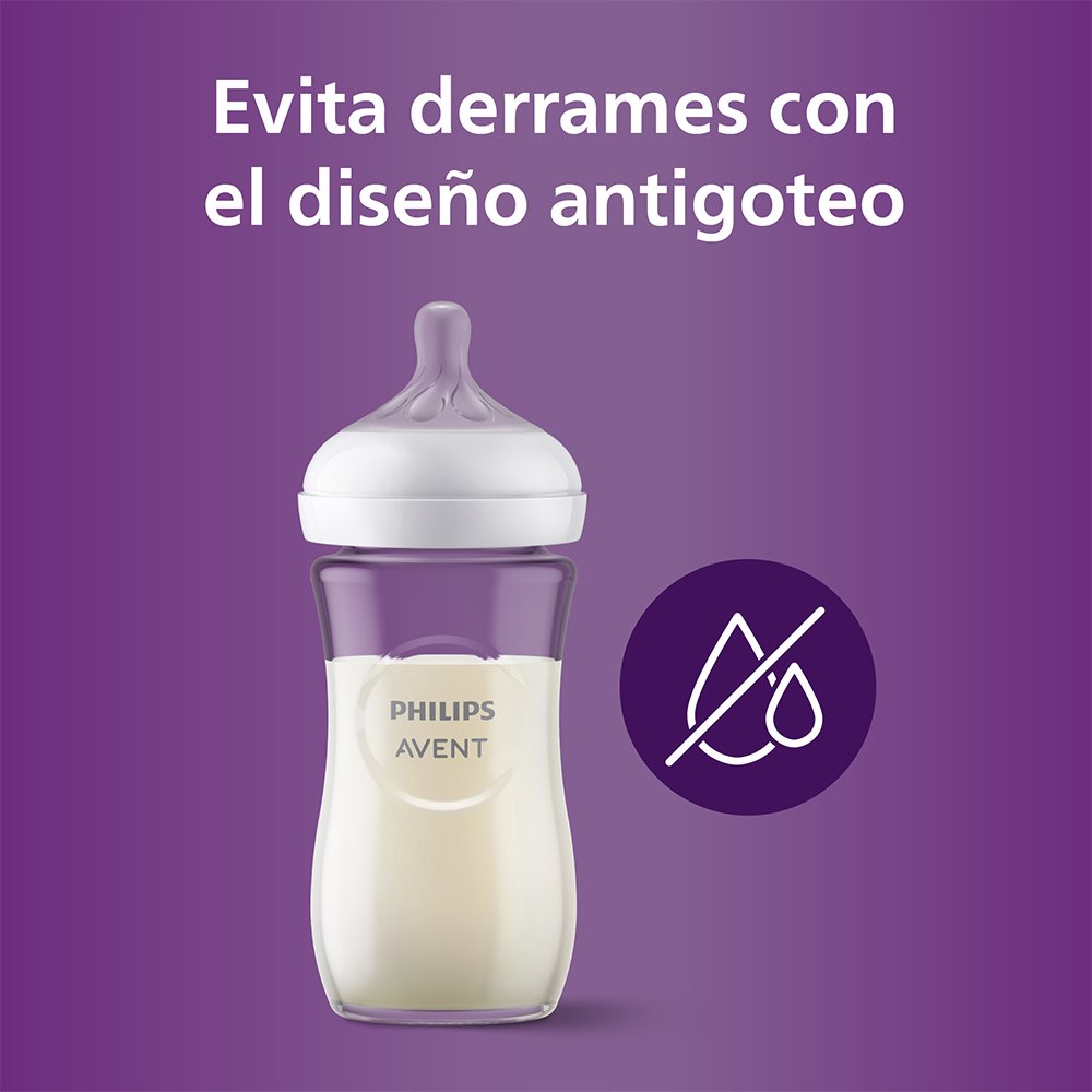 Mamadera Avent Natural Response vidrio 240ml - Motherna