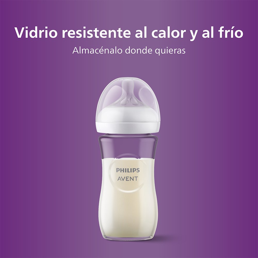 Mamadera Avent Natural Response vidrio 240ml - Motherna