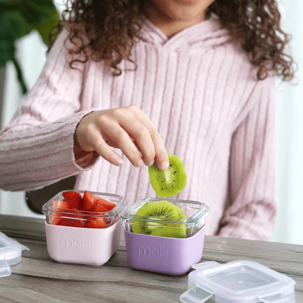 Pack de 3 recipientes de vidrio con funda Melii - Motherna