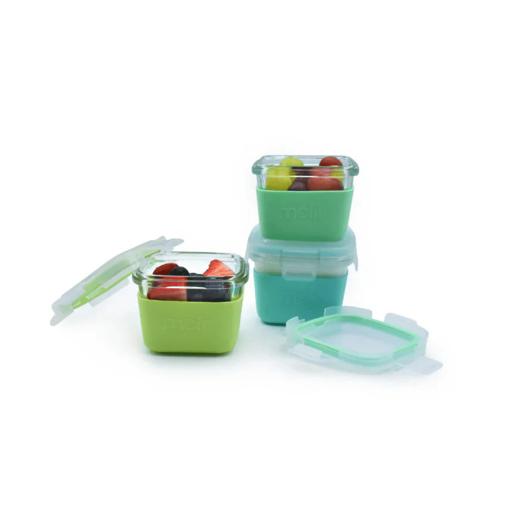 Pack de 3 recipientes de vidrio con funda Melii - Motherna