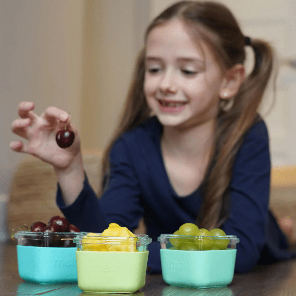 Pack de 3 recipientes de vidrio con funda Melii - Motherna