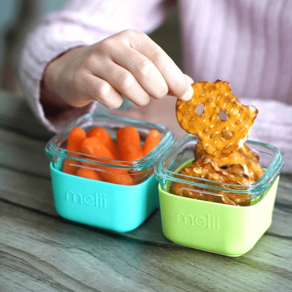 Pack de 3 recipientes de vidrio con funda Melii - Motherna