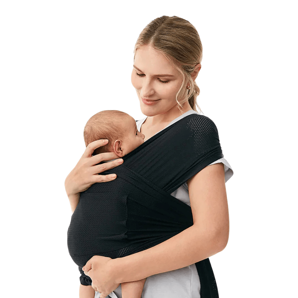 Portabebé fular Momcozy Negro - Motherna