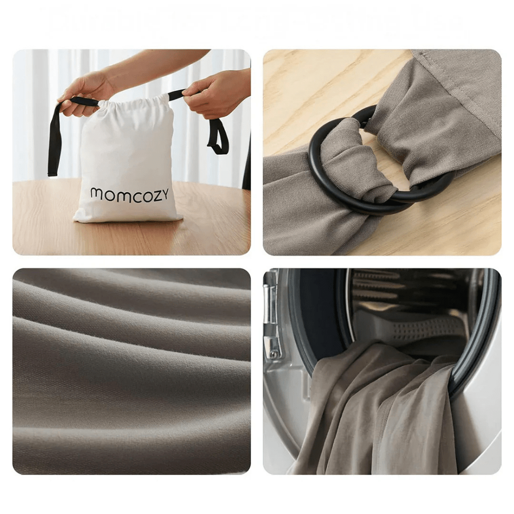 Portabebé fular Momcozy Negro - Motherna