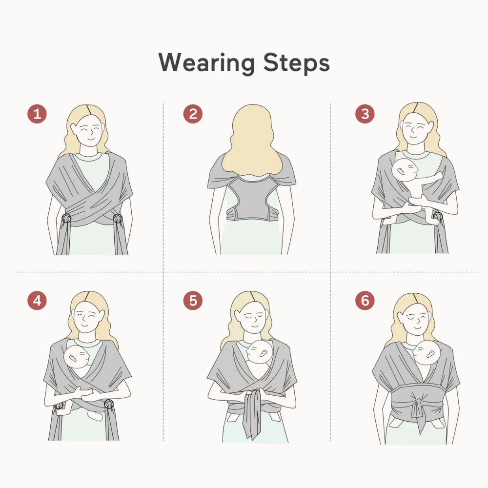 Portabebé fular Momcozy Negro - Motherna