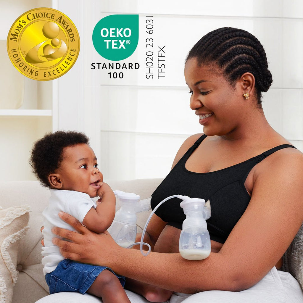 Sostén 2 en 1 extracción y amamantado Momcozy Negro - Motherna