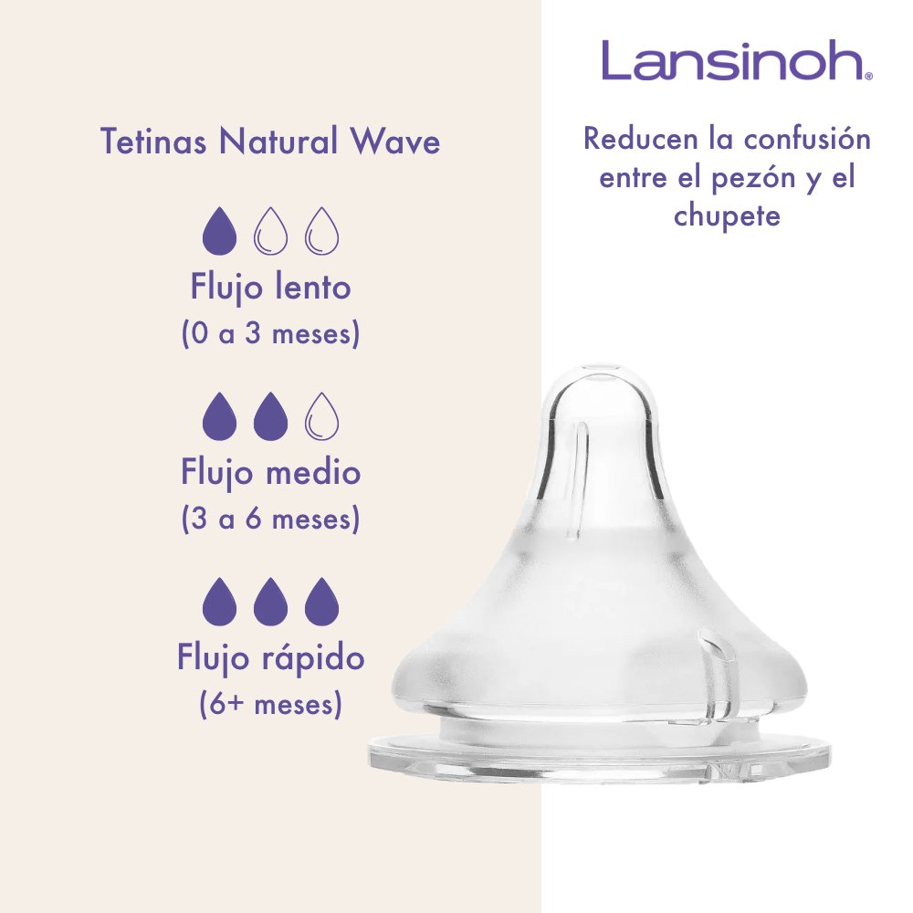 Tetinas Lansinoh Natural wave 2 unid - Motherna