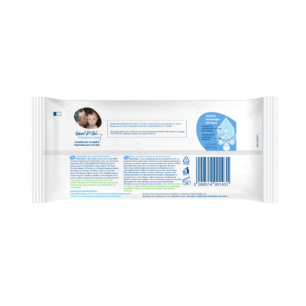 Toallitas húmedas bio WaterWipes Caja x540 - Motherna