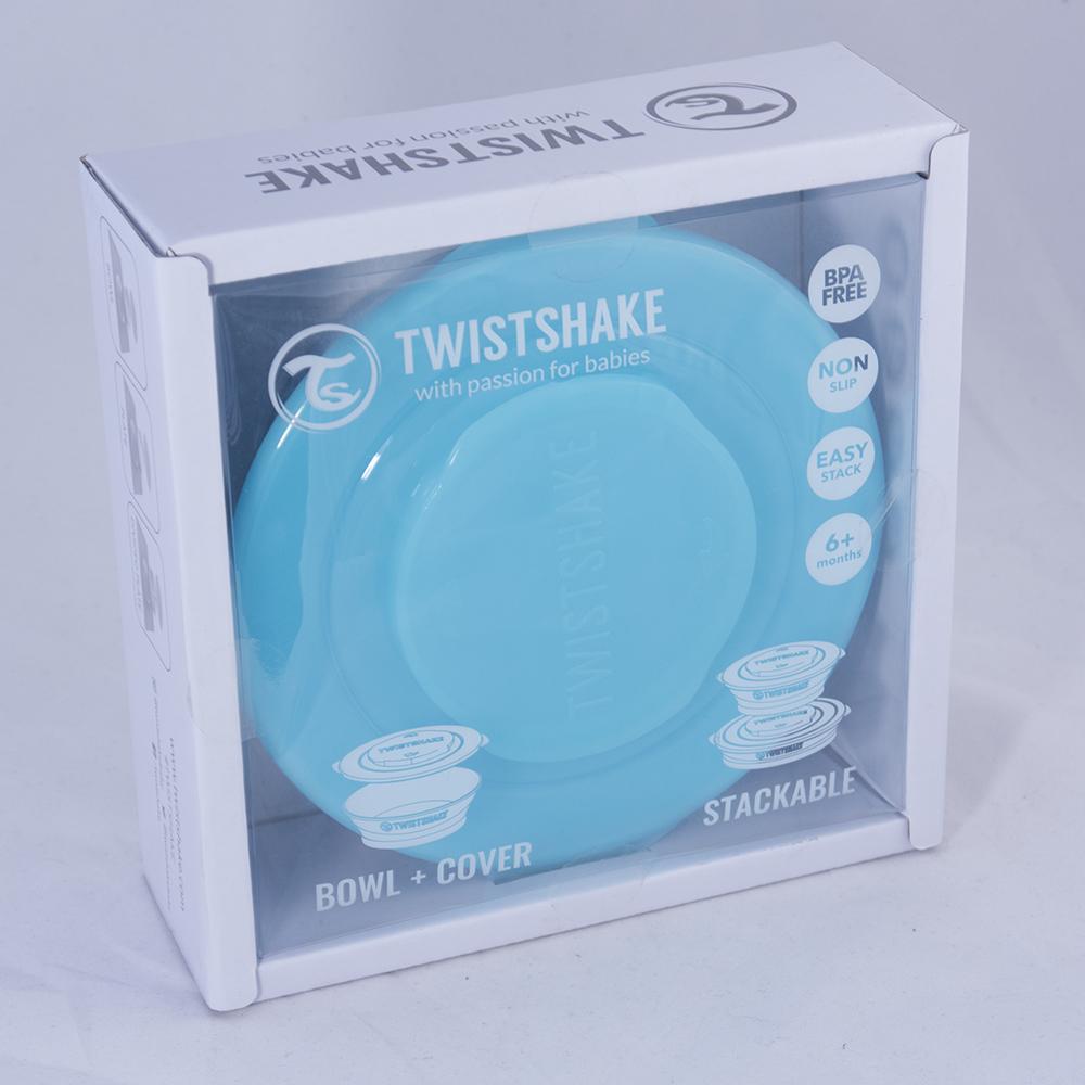 Plato Bowl 6+m Twistshake Azul Pastel