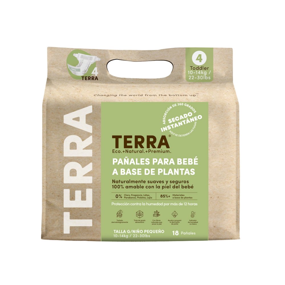 Pañales biodegradables desechables G Terra - Motherna