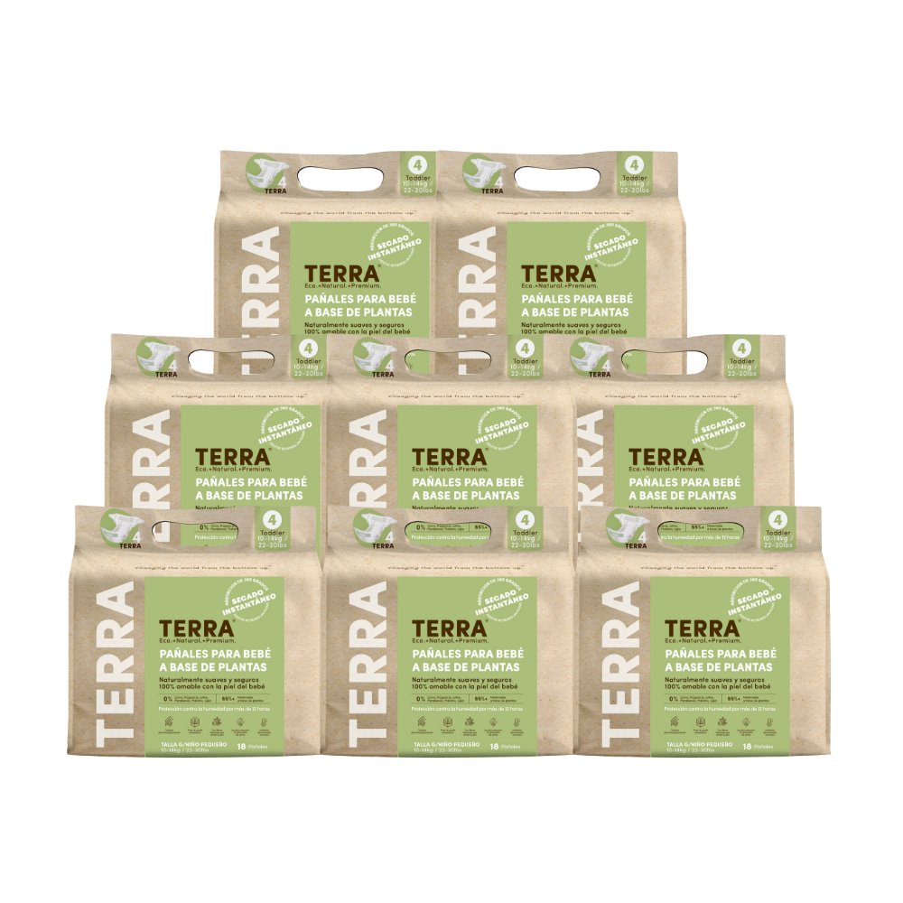 Pañales biodegradables desechables G Terra Caja 8 Paquetes - Motherna