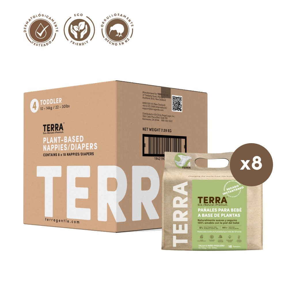 Pañales biodegradables desechables G Terra Caja 8 Paquetes - Motherna