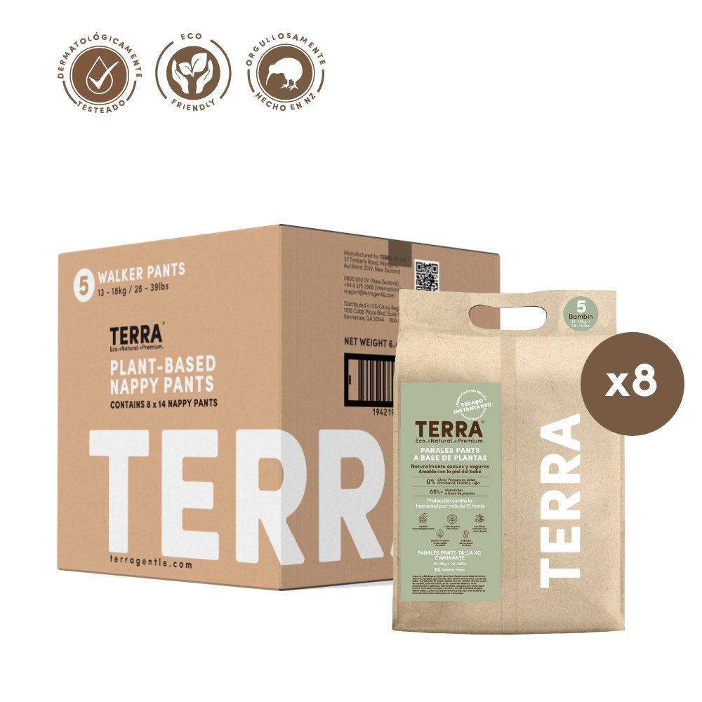 Pants biodegradables desechables XG Terra Caja 8 Paquetes - Motherna