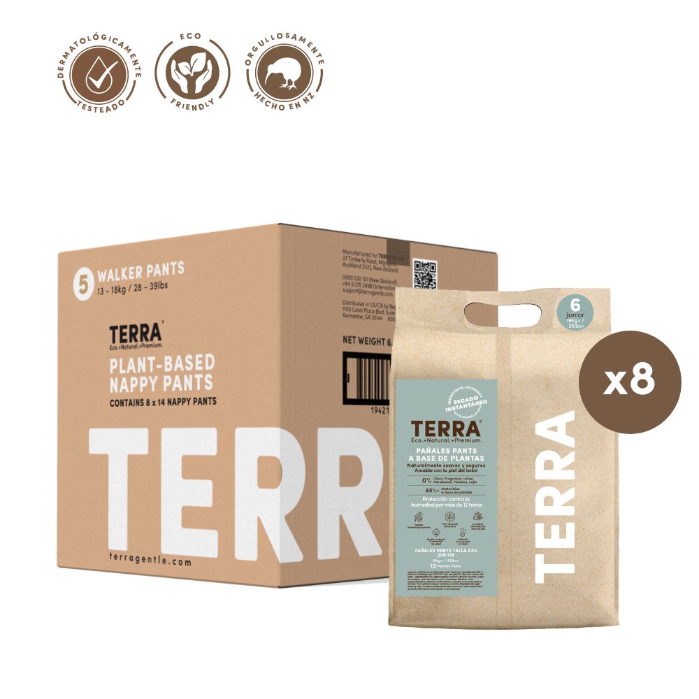 Pants biodegradables desechables XXG Terra Caja 8 Paquetes - Motherna